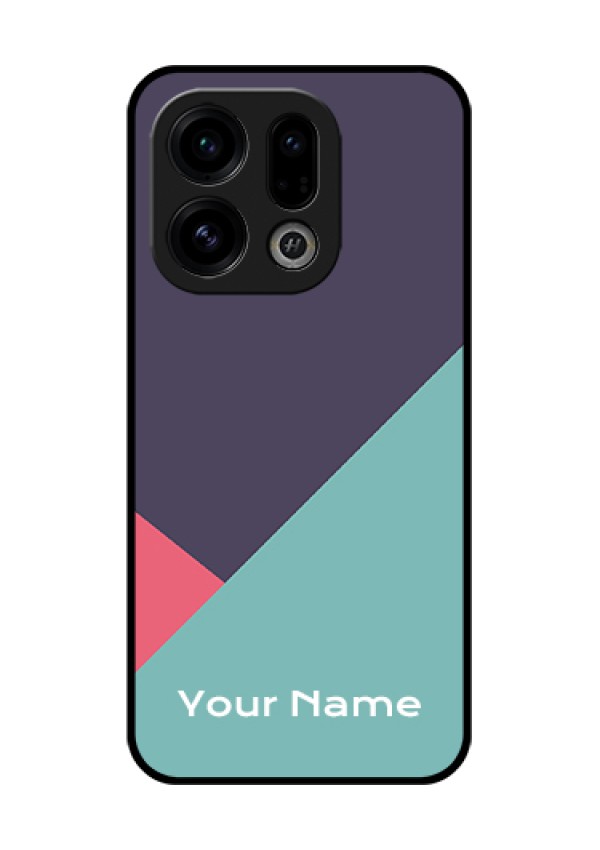 Oppo Find X9 5G Custom Glass Phone Case - Tri Color Abstract Design