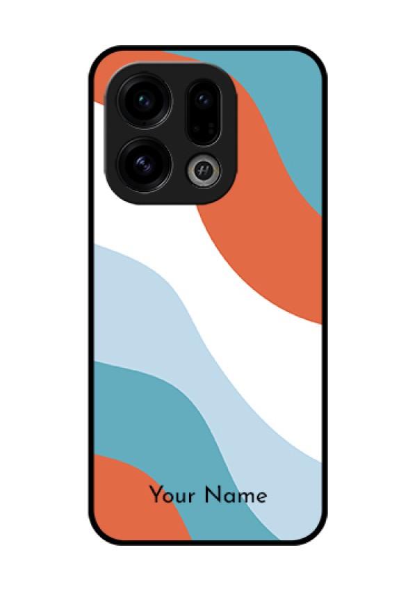 Oppo Find X9 5G Custom Glass Phone Case - Coloured Waves Design