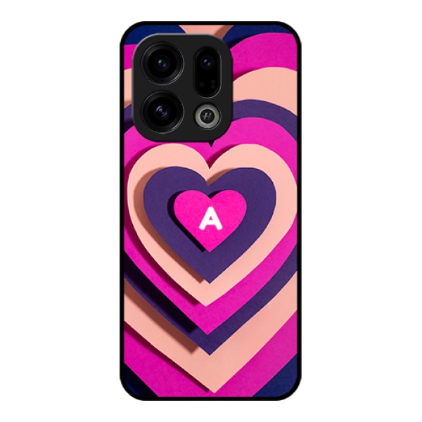 Oppo Find X9 5G Custom Glass Phone Case - Cute Heart Pattern Design