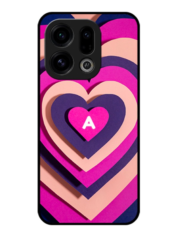 Custom Oppo Find X9 5G Custom Glass Phone Case - Cute Heart Pattern Design