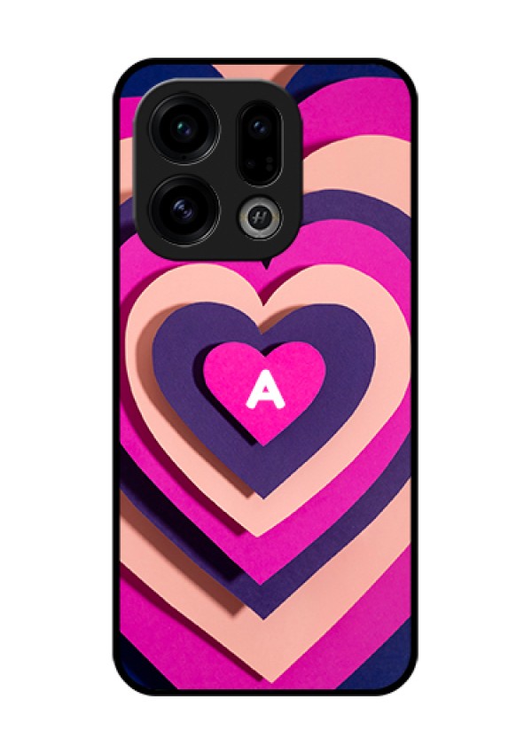 Oppo Find X9 5G Custom Glass Phone Case - Cute Heart Pattern Design