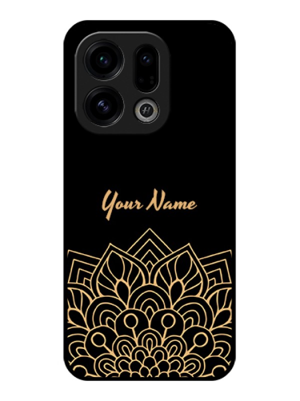 Custom Oppo Find X9 5G Custom Glass Phone Case - Golden Mandala Design
