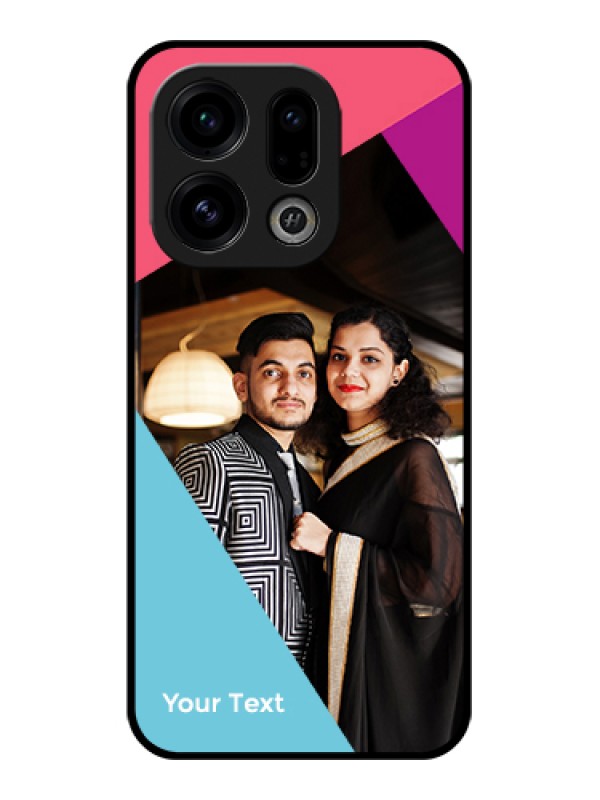 Custom Oppo Find X9 5G Custom Glass Phone Case - Stacked Triple Colour Design