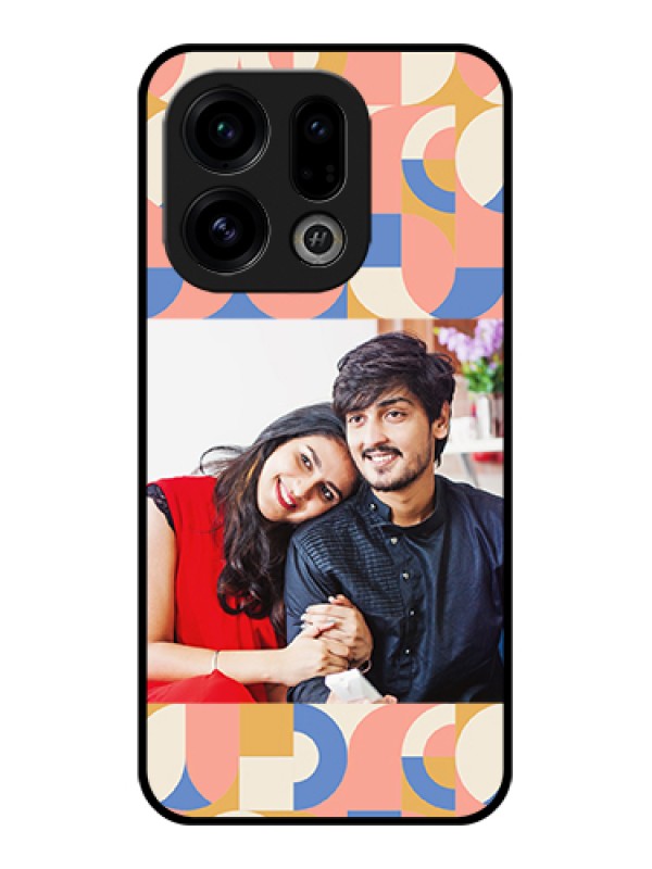 Custom Oppo Find X9 5G Custom Glass Phone Case - Semi - Circle Maze Pattern Design