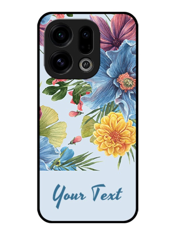 Custom Oppo Find X9 5G Custom Glass Phone Case - Stunning Watercolored Flowers Painting Design