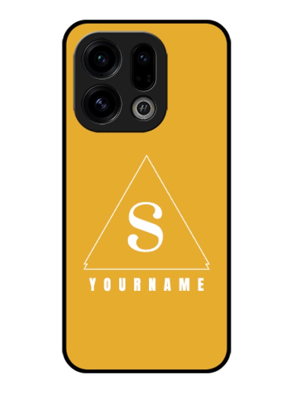 Custom Oppo Find X9 5G Custom Glass Phone Case - Simple Triangle Design
