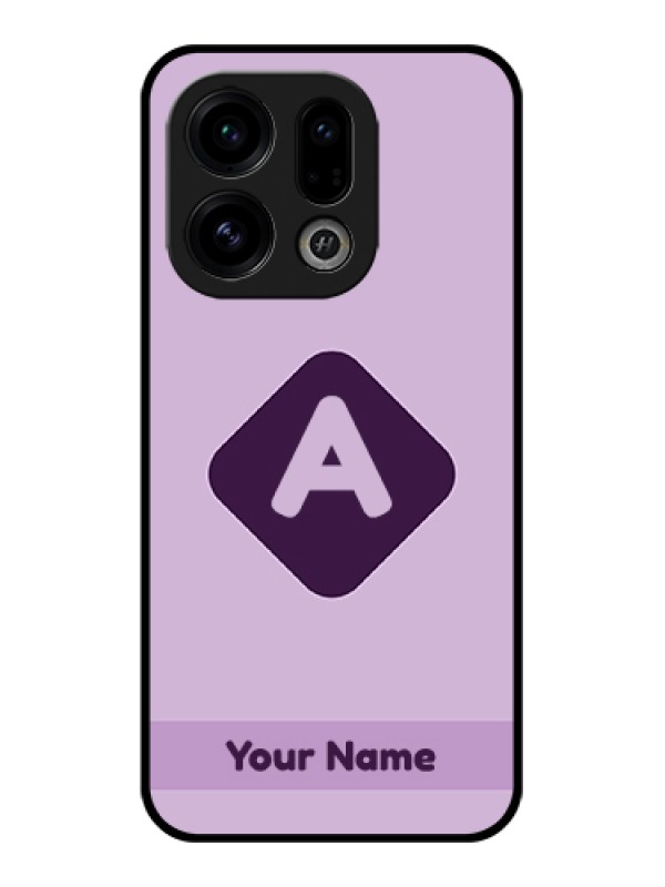 Custom Oppo Find X9 5G Custom Glass Phone Case - Custom Letter In Curved Badge Design