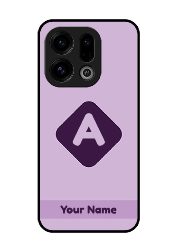 Oppo Find X9 5G Custom Glass Phone Case - Custom Letter In Curved Badge Design