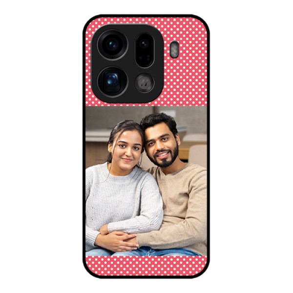 Oppo Find X9 Pro 5G Custom Glass Phone Case - White Dotted Design