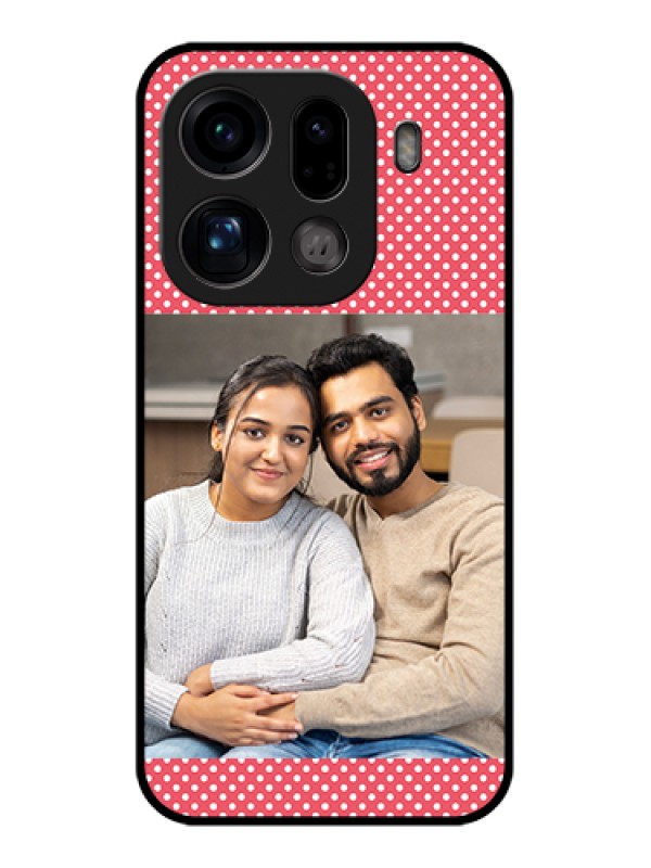 Custom Oppo Find X9 Pro 5G Custom Glass Phone Case - White Dotted Design