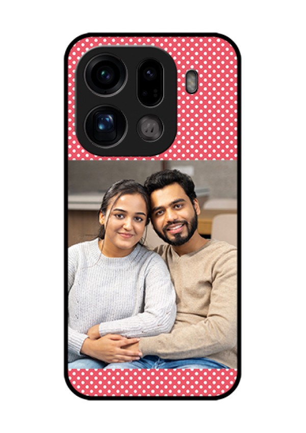 Oppo Find X9 Pro 5G Custom Glass Phone Case - White Dotted Design