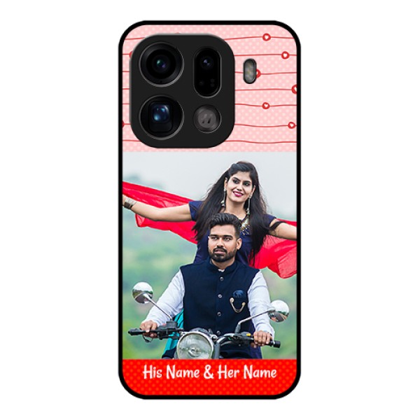 Oppo Find X9 Pro 5G Custom Glass Phone Case - Red Pattern Case Design
