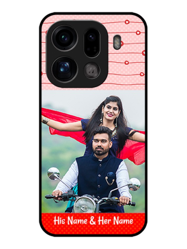 Custom Oppo Find X9 Pro 5G Custom Glass Phone Case - Red Pattern Case Design