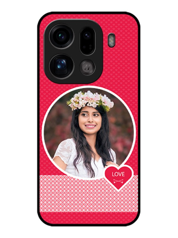Custom Oppo Find X9 Pro 5G Custom Glass Phone Case - Pink Color Pattern Design