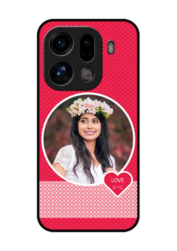 Oppo Find X9 Pro 5G Custom Glass Phone Case - Pink Color Pattern Design