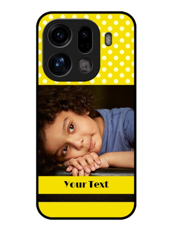 Custom Oppo Find X9 Pro 5G Custom Glass Phone Case - Bright Yellow Case Design