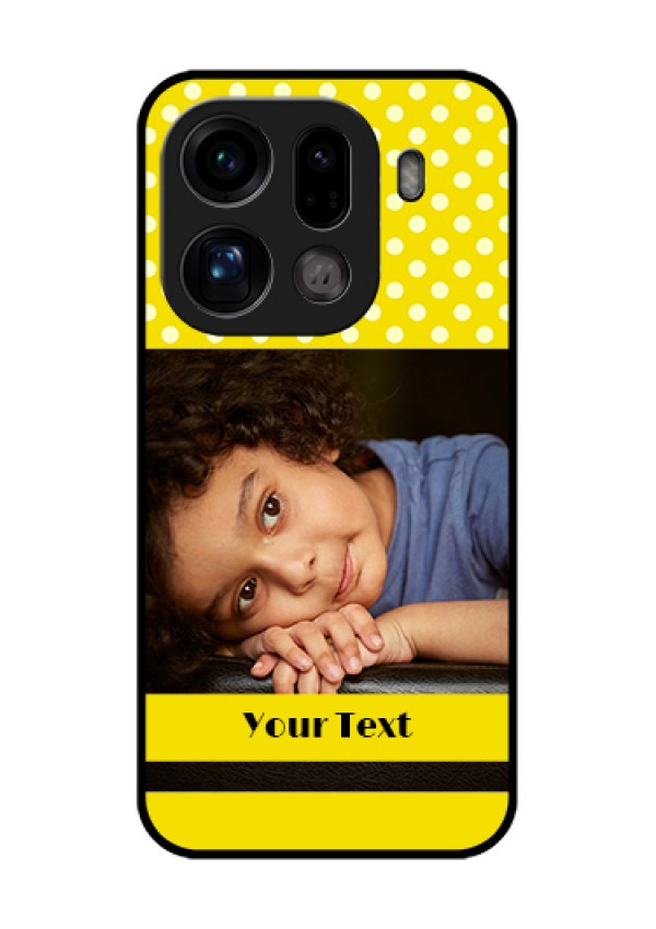 Oppo Find X9 Pro 5G Custom Glass Phone Case - Bright Yellow Case Design