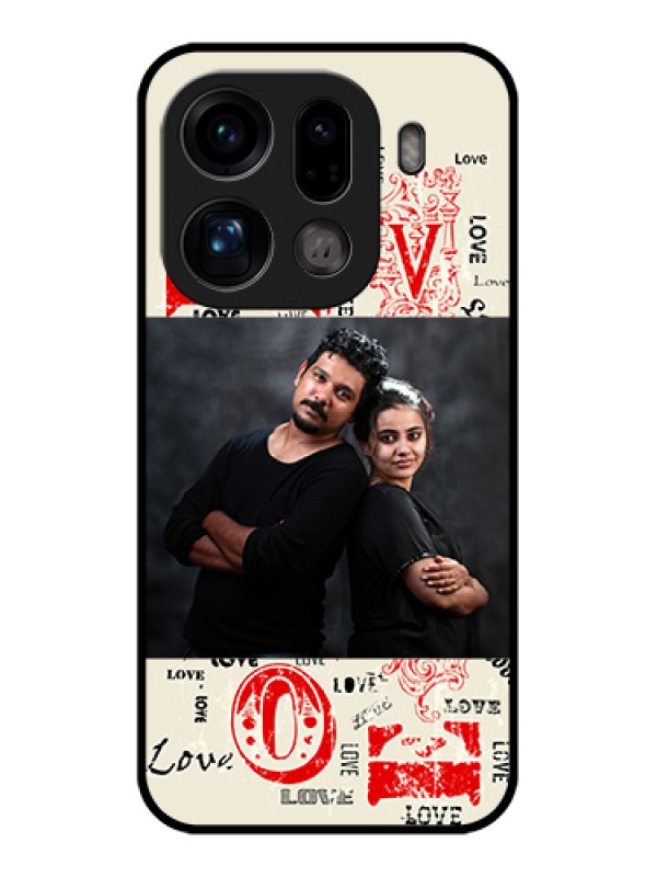 Custom Oppo Find X9 Pro 5G Custom Glass Phone Case - Trendy Love Design Case