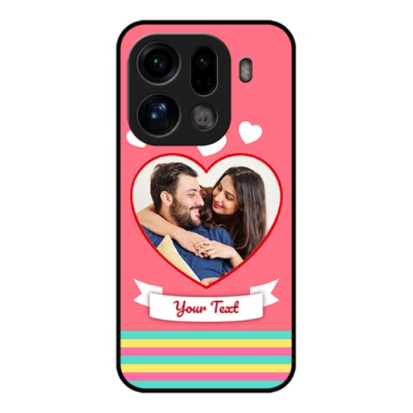 Oppo Find X9 Pro 5G Custom Glass Phone Case - Love Shapes Doodle Design