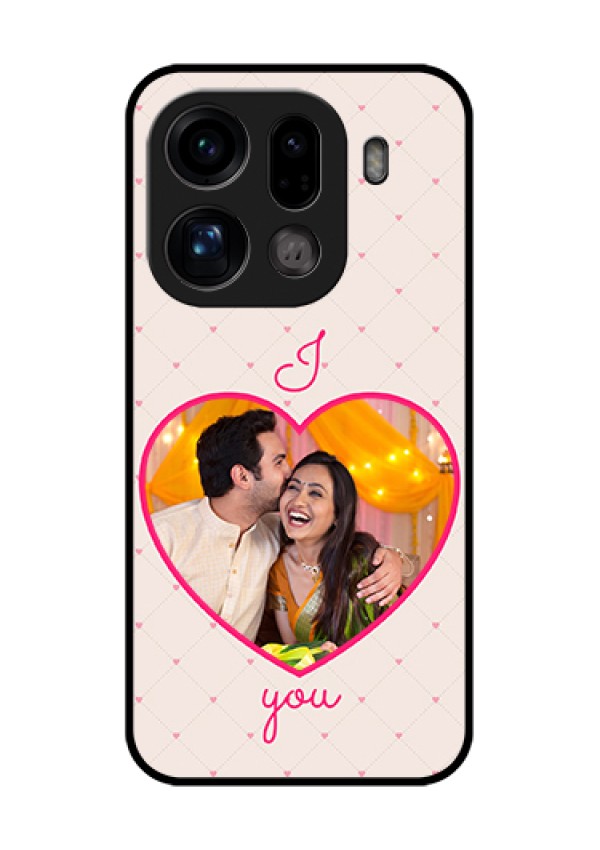 Oppo Find X9 Pro 5G Custom Glass Phone Case - Heart Shape Design