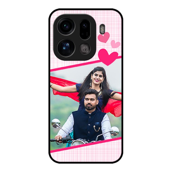 Oppo Find X9 Pro 5G Custom Glass Phone Case - Love Shape Heart Design