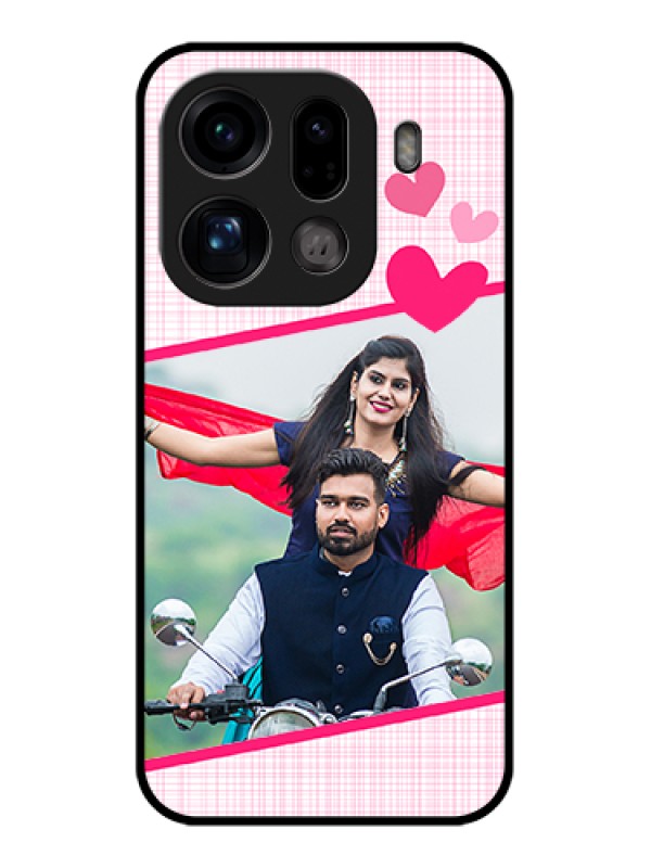 Custom Oppo Find X9 Pro 5G Custom Glass Phone Case - Love Shape Heart Design