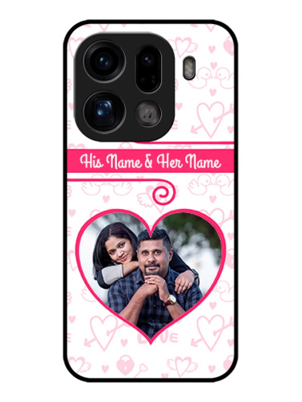 Custom Oppo Find X9 Pro 5G Custom Glass Phone Case - Heart Shape Love Design