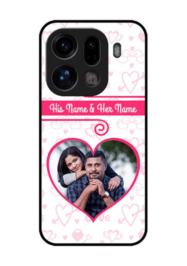 Oppo Find X9 Pro 5G Custom Glass Phone Case - Heart Shape Love Design