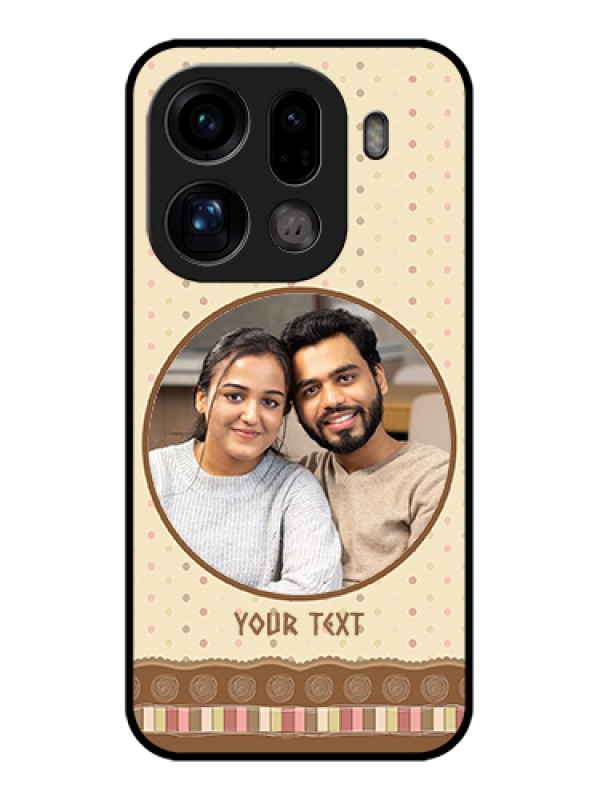 Custom Oppo Find X9 Pro 5G Custom Glass Phone Case - Brown Dotted Mobile Case Design