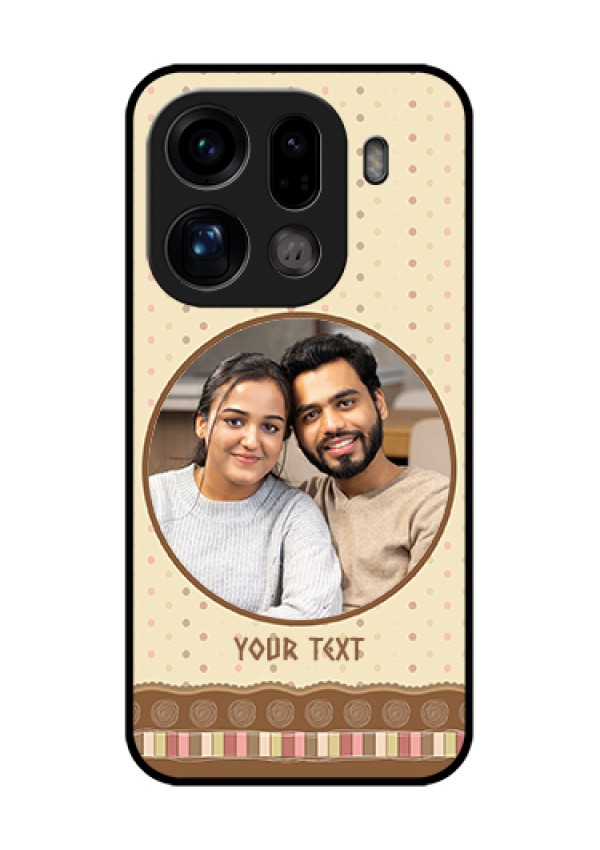 Oppo Find X9 Pro 5G Custom Glass Phone Case - Brown Dotted Mobile Case Design