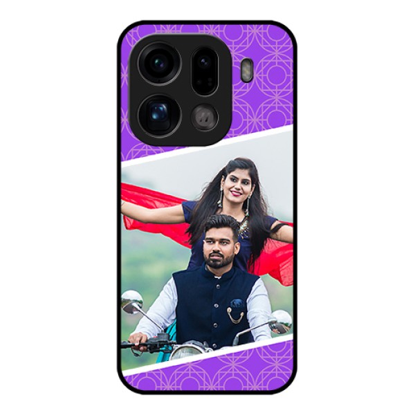 Oppo Find X9 Pro 5G Custom Glass Phone Case - Violet Color Pattern Design