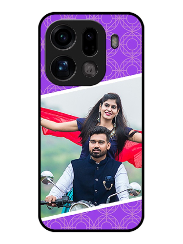 Custom Oppo Find X9 Pro 5G Custom Glass Phone Case - Violet Color Pattern Design