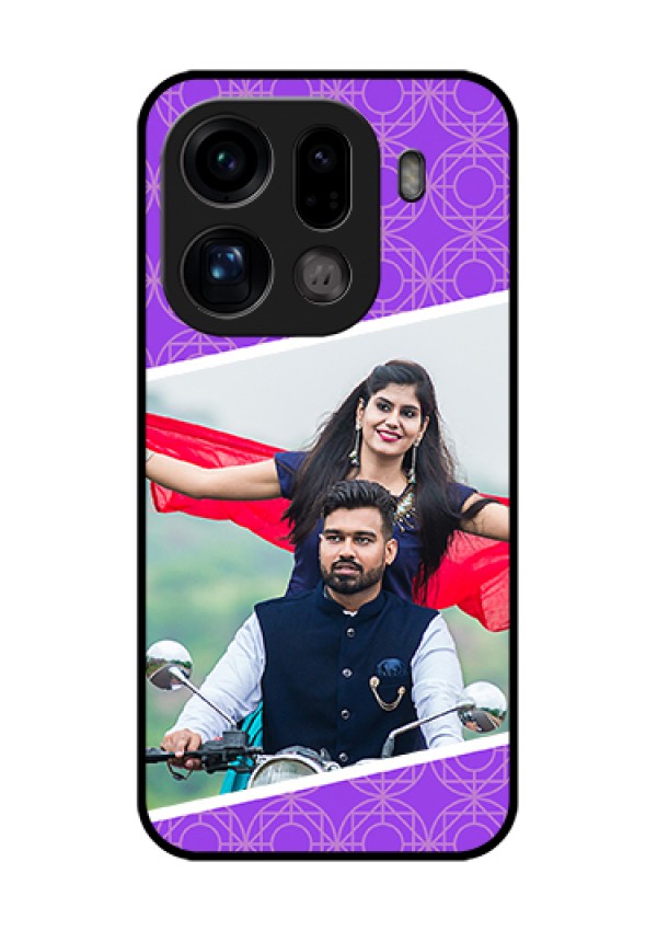 Oppo Find X9 Pro 5G Custom Glass Phone Case - Violet Color Pattern Design