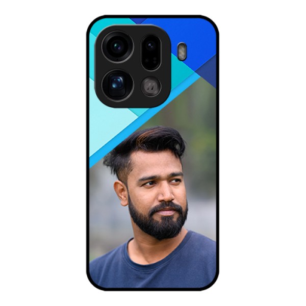 Oppo Find X9 Pro 5G Custom Glass Phone Case - Blue Pattern Design