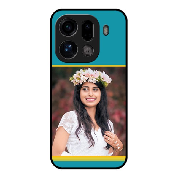 Oppo Find X9 Pro 5G Custom Glass Phone Case - Yellow & Blue Design