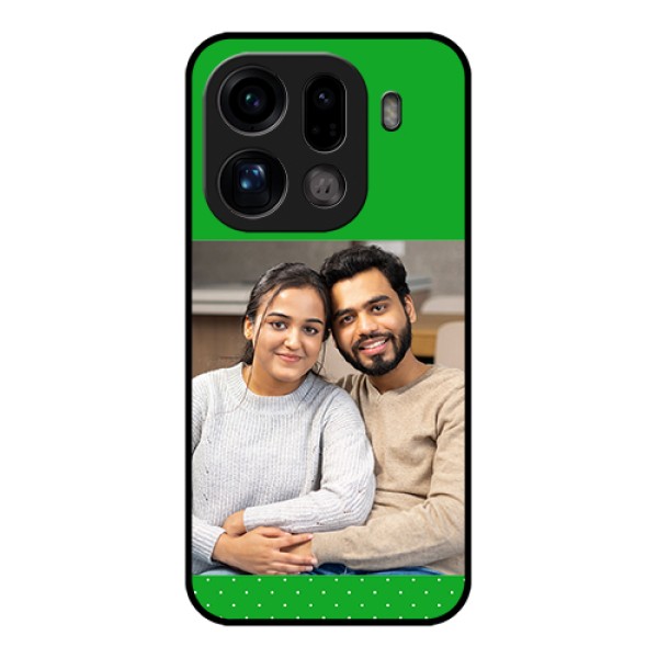 Oppo Find X9 Pro 5G Custom Glass Phone Case - Green Pattern Design