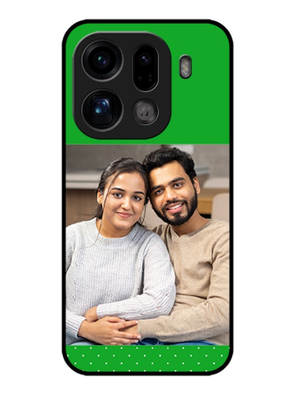 Custom Oppo Find X9 Pro 5G Custom Glass Phone Case - Green Pattern Design