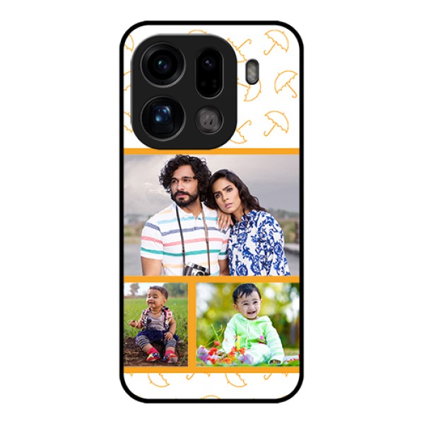 Oppo Find X9 Pro 5G Custom Glass Phone Case - Yellow Pattern Design