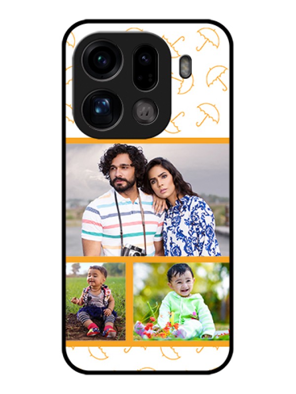 Custom Oppo Find X9 Pro 5G Custom Glass Phone Case - Yellow Pattern Design