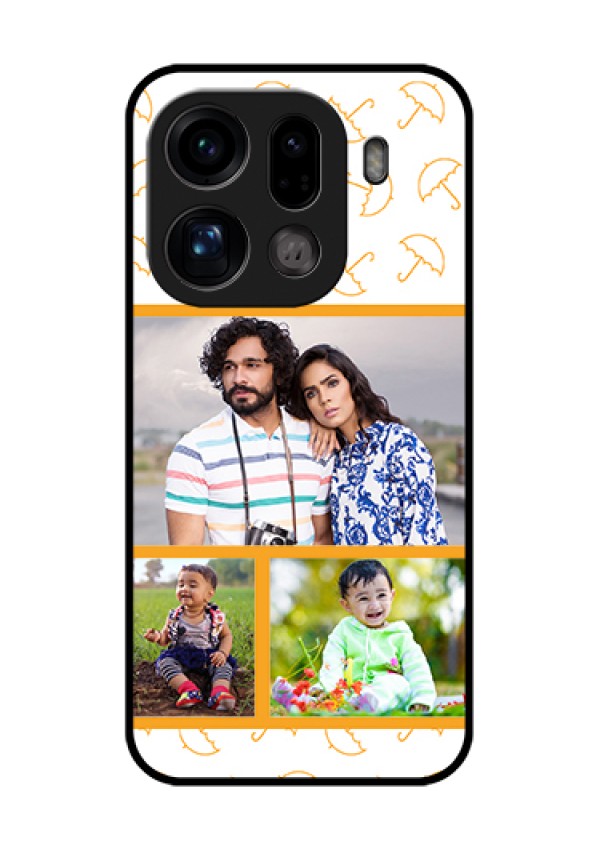 Oppo Find X9 Pro 5G Custom Glass Phone Case - Yellow Pattern Design