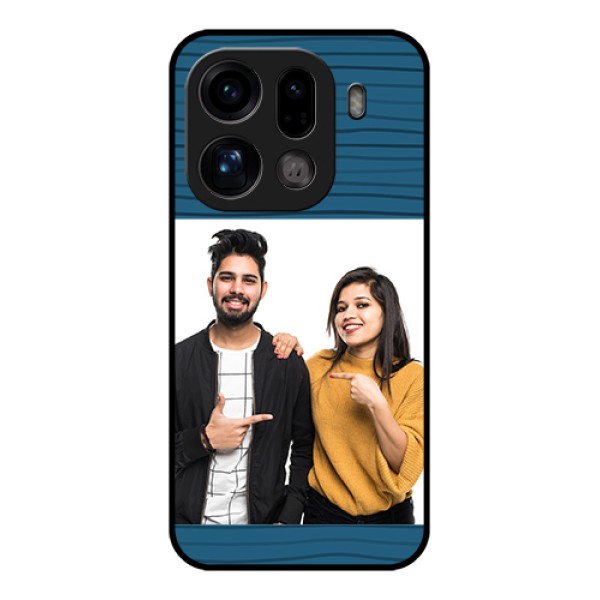 Oppo Find X9 Pro 5G Custom Glass Phone Case - Blue Pattern Cover Design Oppo Find X9 Pro 5G Custom Glass Phone Case - Blue Pattern Cover Design