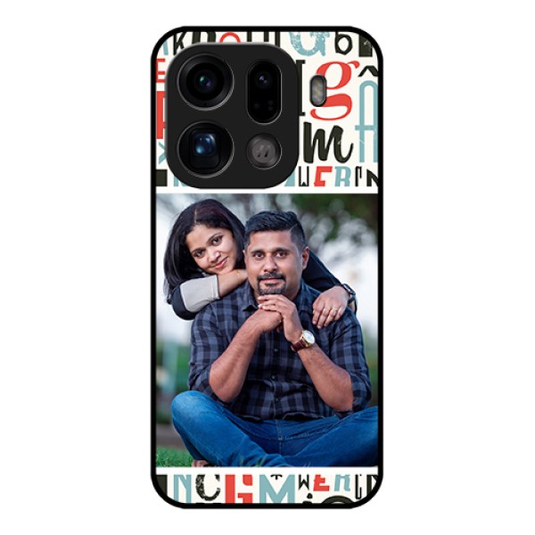 Oppo Find X9 Pro 5G Custom Glass Phone Case - Alphabet Design