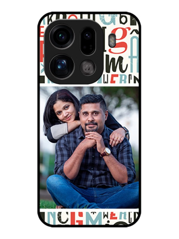 Custom Oppo Find X9 Pro 5G Custom Glass Phone Case - Alphabet Design