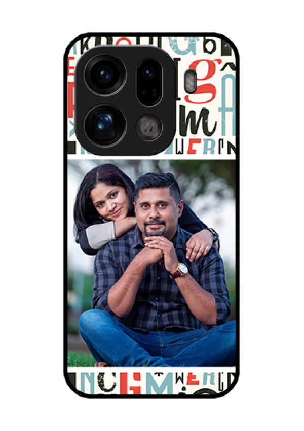Oppo Find X9 Pro 5G Custom Glass Phone Case - Alphabet Design