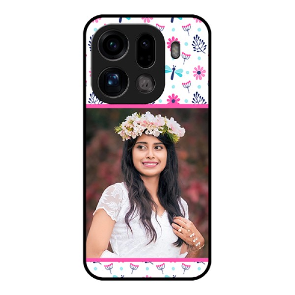 Oppo Find X9 Pro 5G Custom Glass Phone Case - Colorful Flower Design Oppo Find X9 Pro 5G Custom Glass Phone Case - Colorful Flower Design