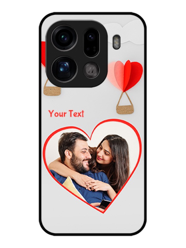 Custom Oppo Find X9 Pro 5G Custom Glass Phone Case - Parachute Love Design