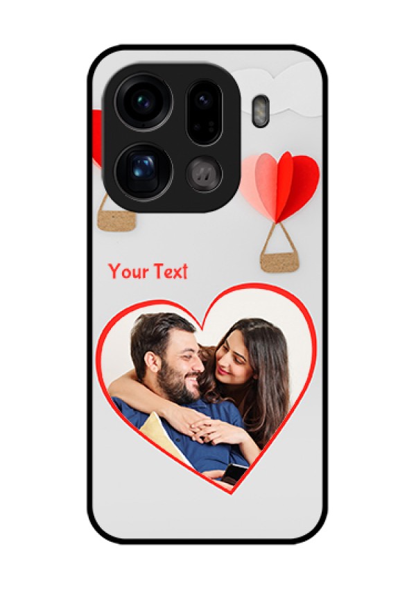 Oppo Find X9 Pro 5G Custom Glass Phone Case - Parachute Love Design