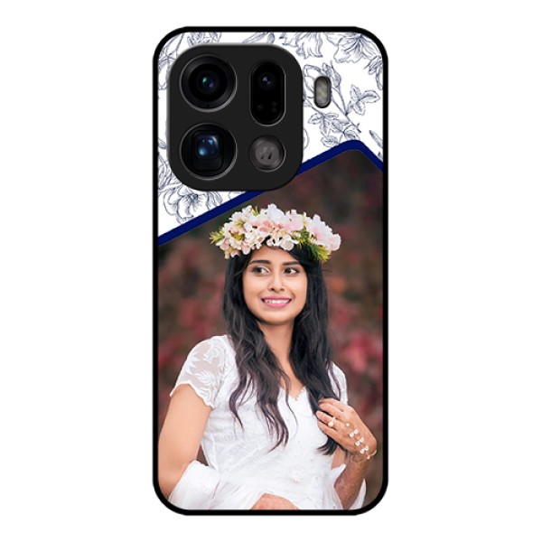 Oppo Find X9 Pro 5G Custom Glass Phone Case - Classy Floral Design
