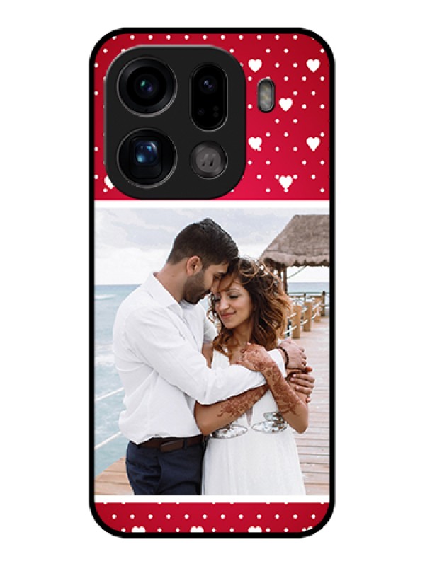 Custom Oppo Find X9 Pro 5G Custom Glass Phone Case - Hearts Mobile Case Design