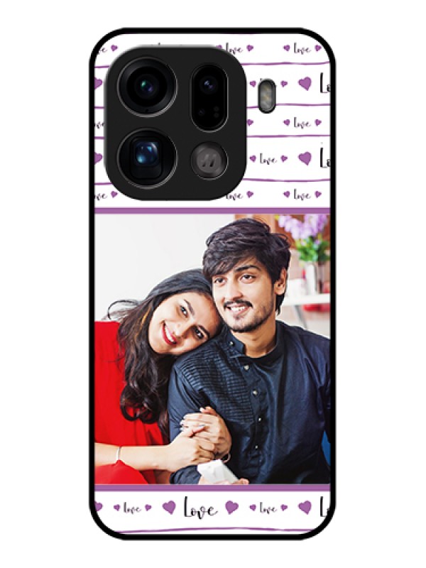 Custom Oppo Find X9 Pro 5G Custom Glass Phone Case - Couples Heart Design